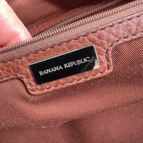 Vintage BANANA REPUBLIC Genuine Leather Bag in Brown - Great Condition! - Picture 8 of 11